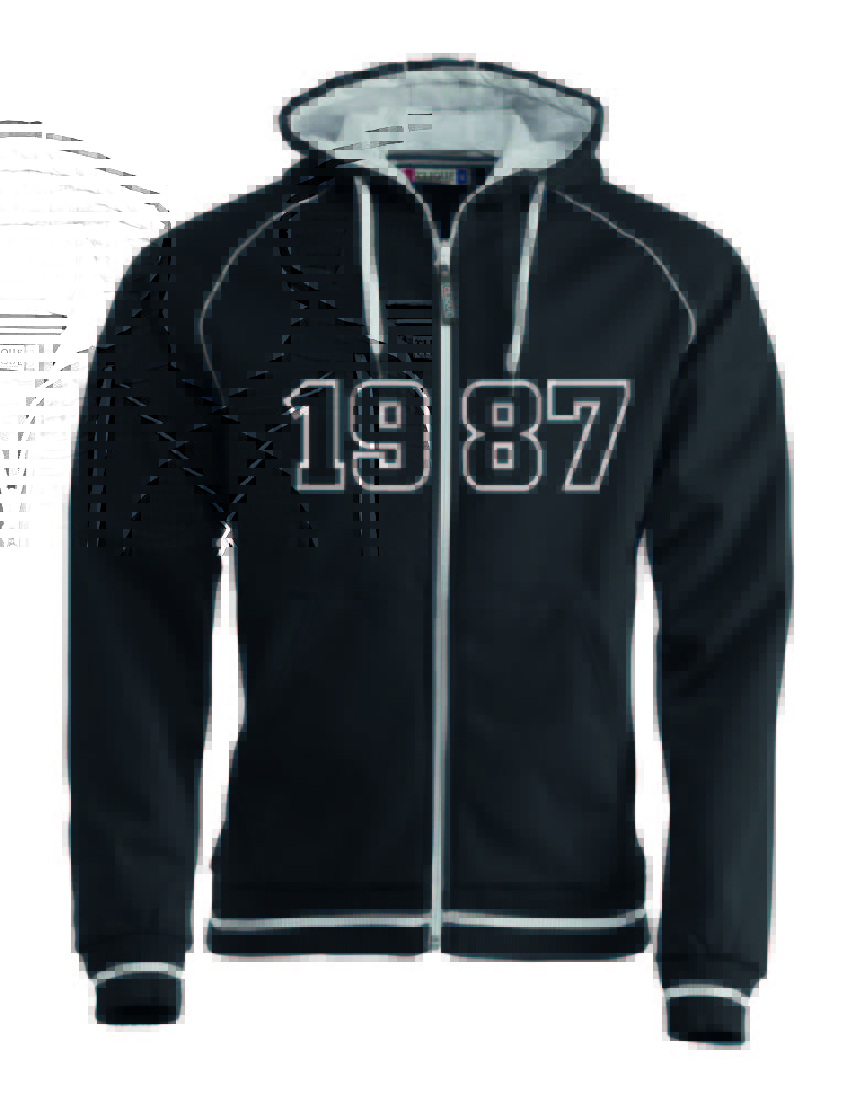 Bedruckte Sweatjacke mit Kapuze